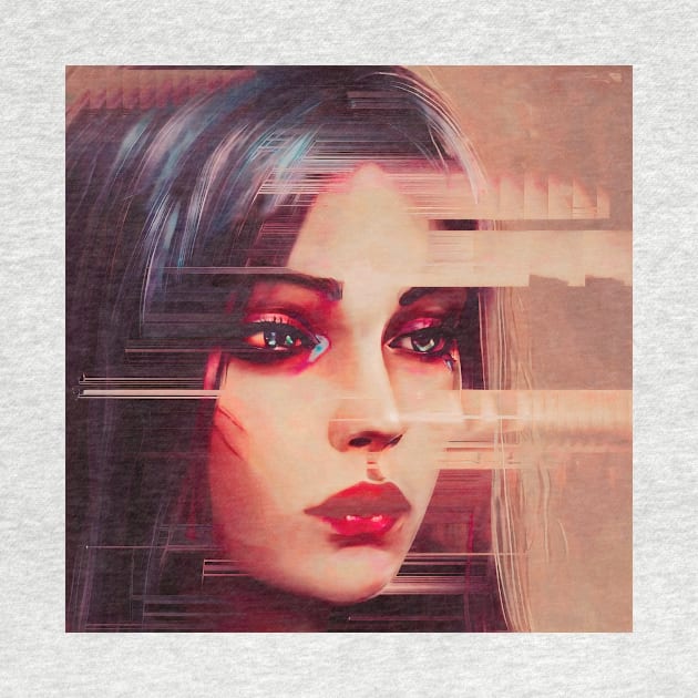 Baffled - Glitch Art Porttrait by raspberry-tea